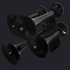 12/24V loud sound big train air horn  Four Trumpet Chrome Air Horn  (HS-1023FC) supplier